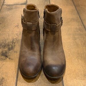 Brown Leather Ankle Boots